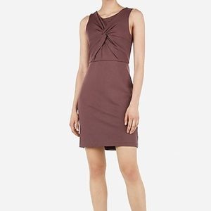 NWT express plum twist front tank body con dress